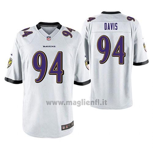 Maglia NFL Game Baltimore Ravens Carl Davis Bianco
